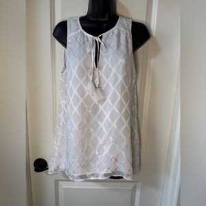 Small White House Black Market Sleeveless Blouse